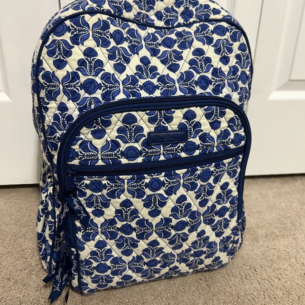 Vera Bradley Backpack - Cobalt Tile